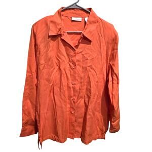 Drapers & Damons Coral Rayon/Linen Button Up Shirt - XL